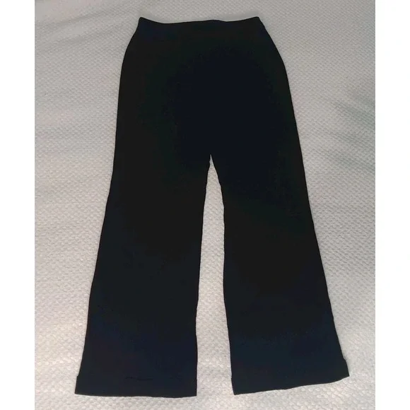 Akris Wide Leg 100% Silk Sheer Black Side Zip Cuffed Trouser PantsWomen's Sz 6